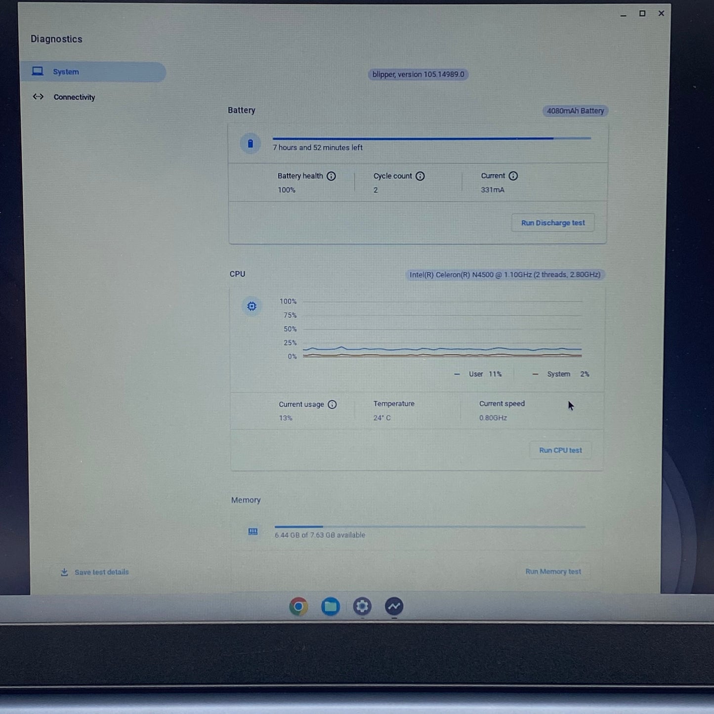 Lenovo IdeaPad 3 Chrome 15IJL6 15.6" Celeron N4500 1.1GHz 8GB RAM 64GB SSD