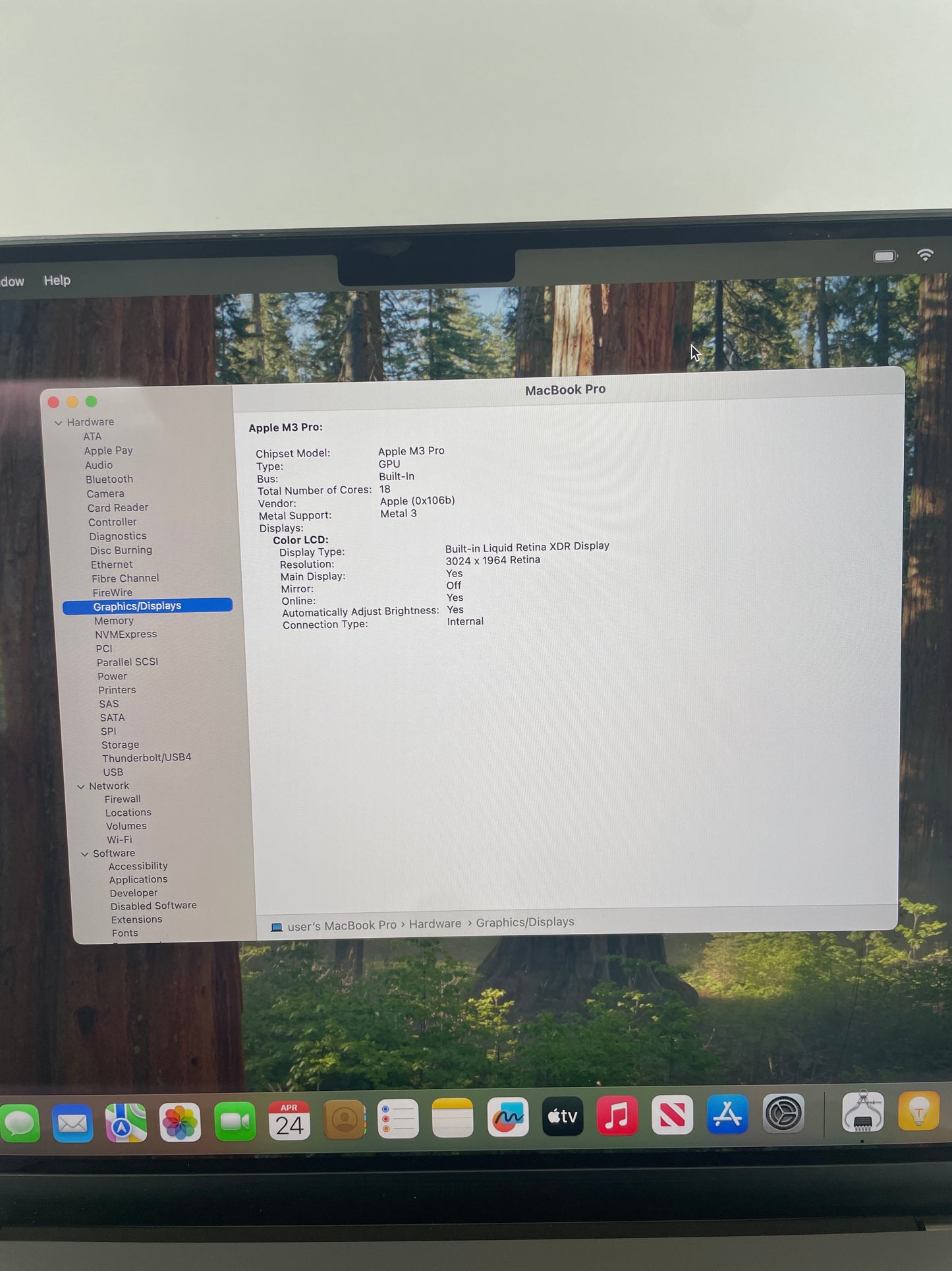 2023 Apple MacBook Pro 14" M3 Pro 18C GPU 4.0GHz 36GB RAM 512GB SSD A2992