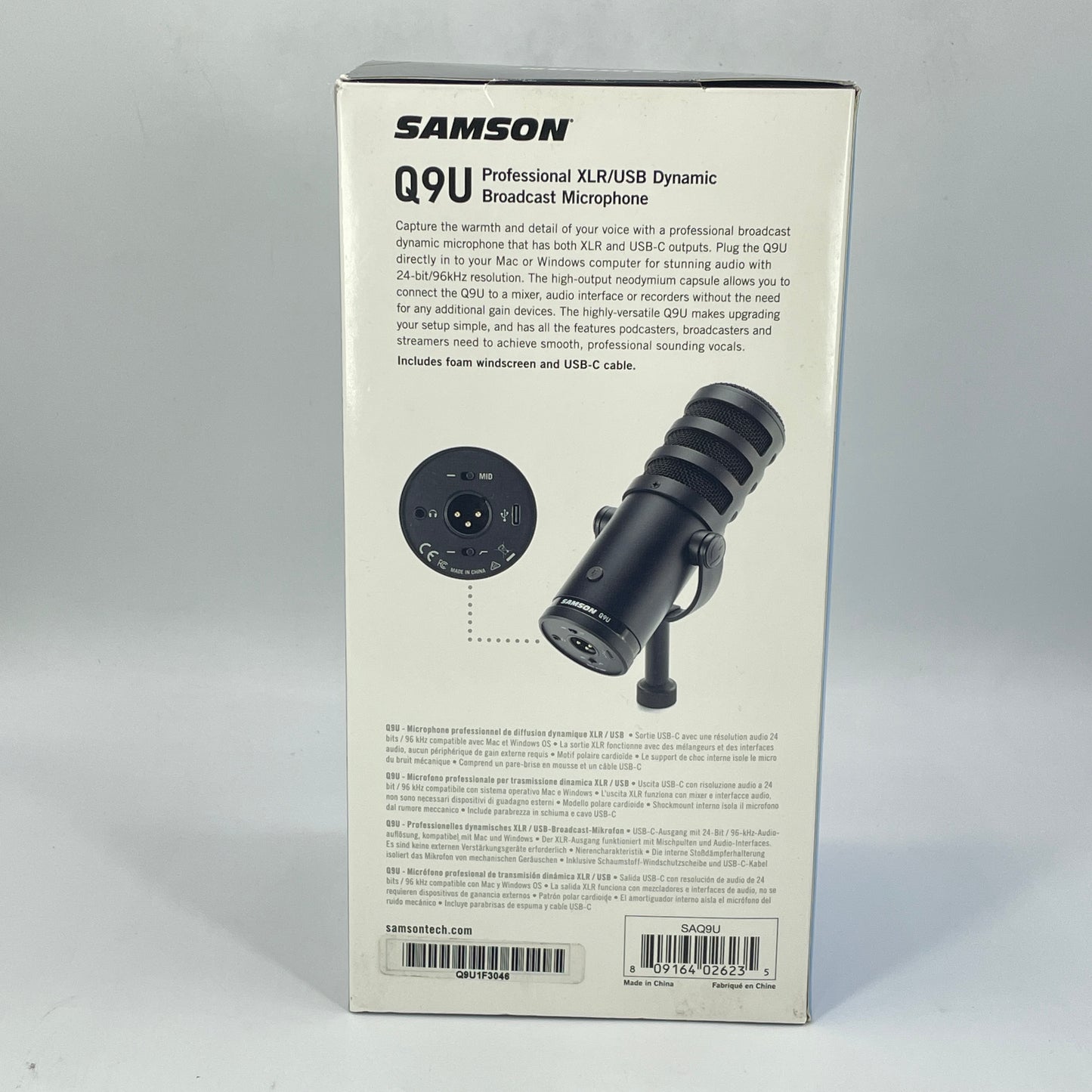 Samson Q9U 50 Hz - 20kHz Professional Broadcast Microphone