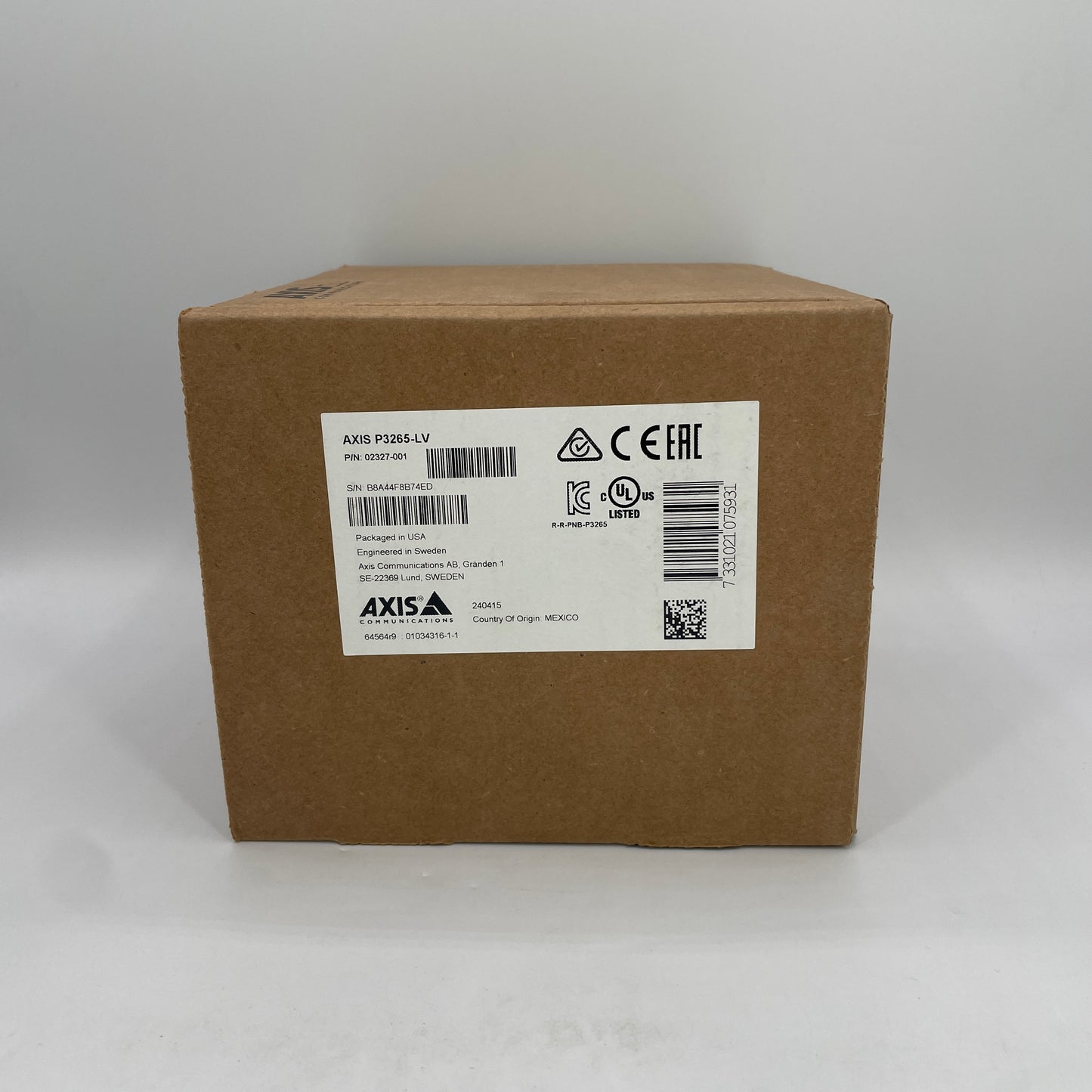 Axis P3265-LV Dome Security Camera 02327-001