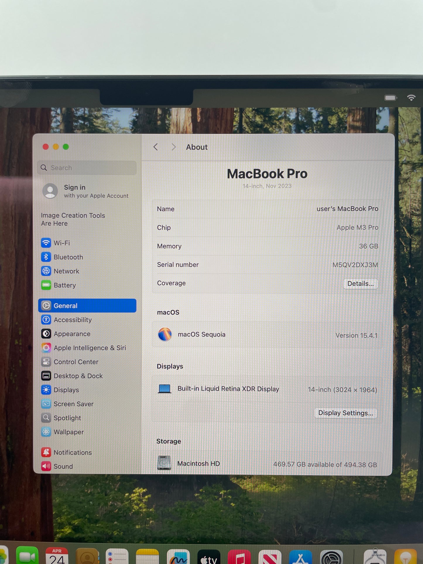 2023 Apple MacBook Pro 14" M3 Pro 18C GPU 4.0GHz 36GB RAM 512GB SSD A2992