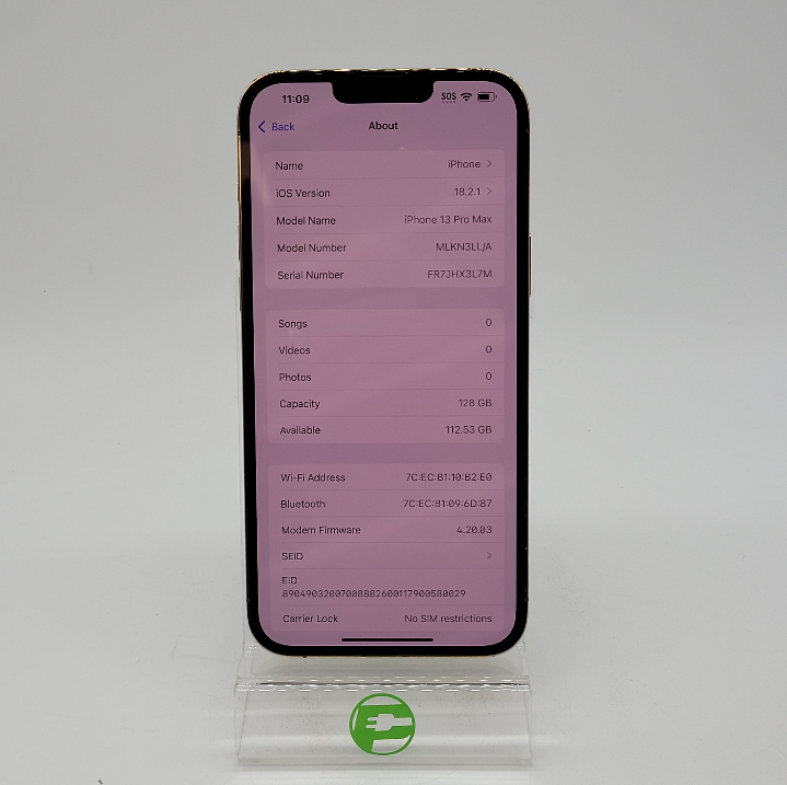 Factory Unlocked Apple iPhone 13 Pro Max 128GB Gold MLKN3LL/A
