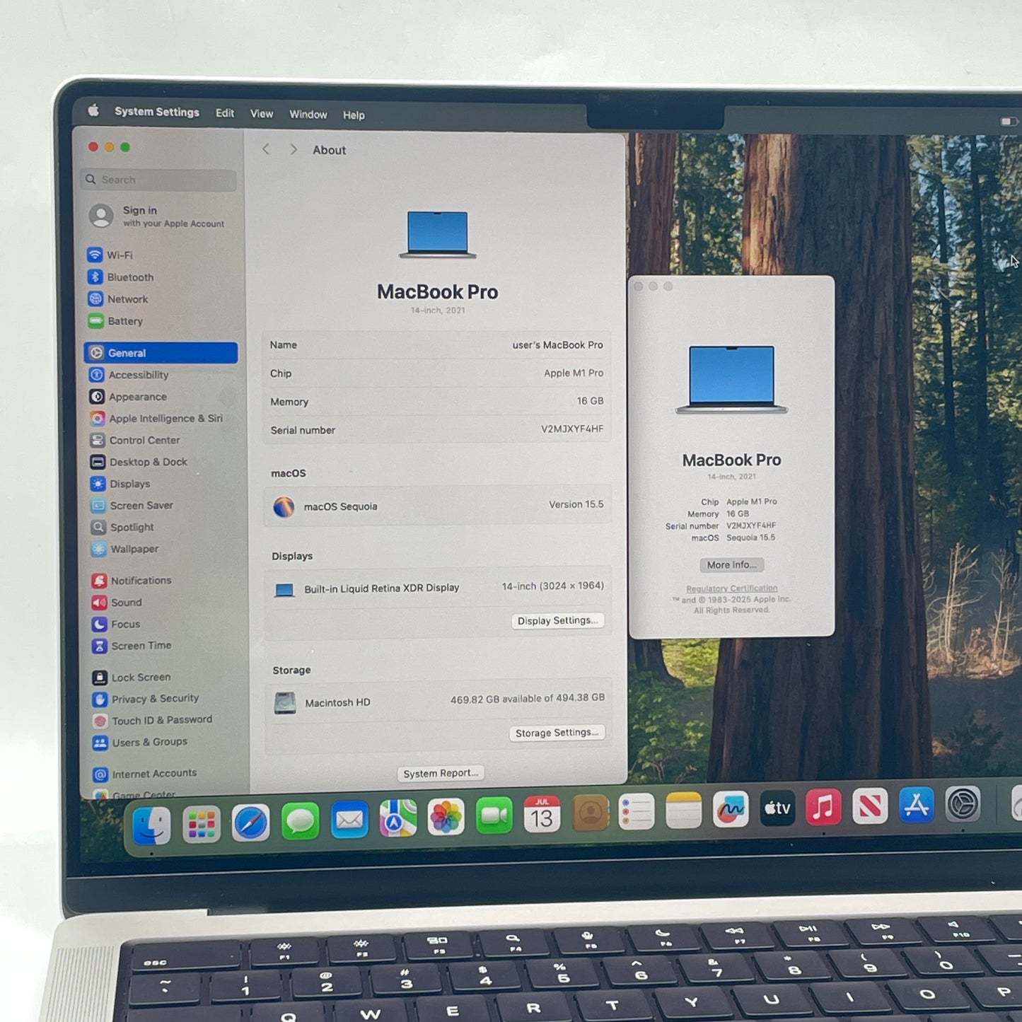 2021 Apple MacBook Pro 14" M1 Pro 14C GPU 3.2GHz 16GB RAM 512GB SSD MKGR3LL/A