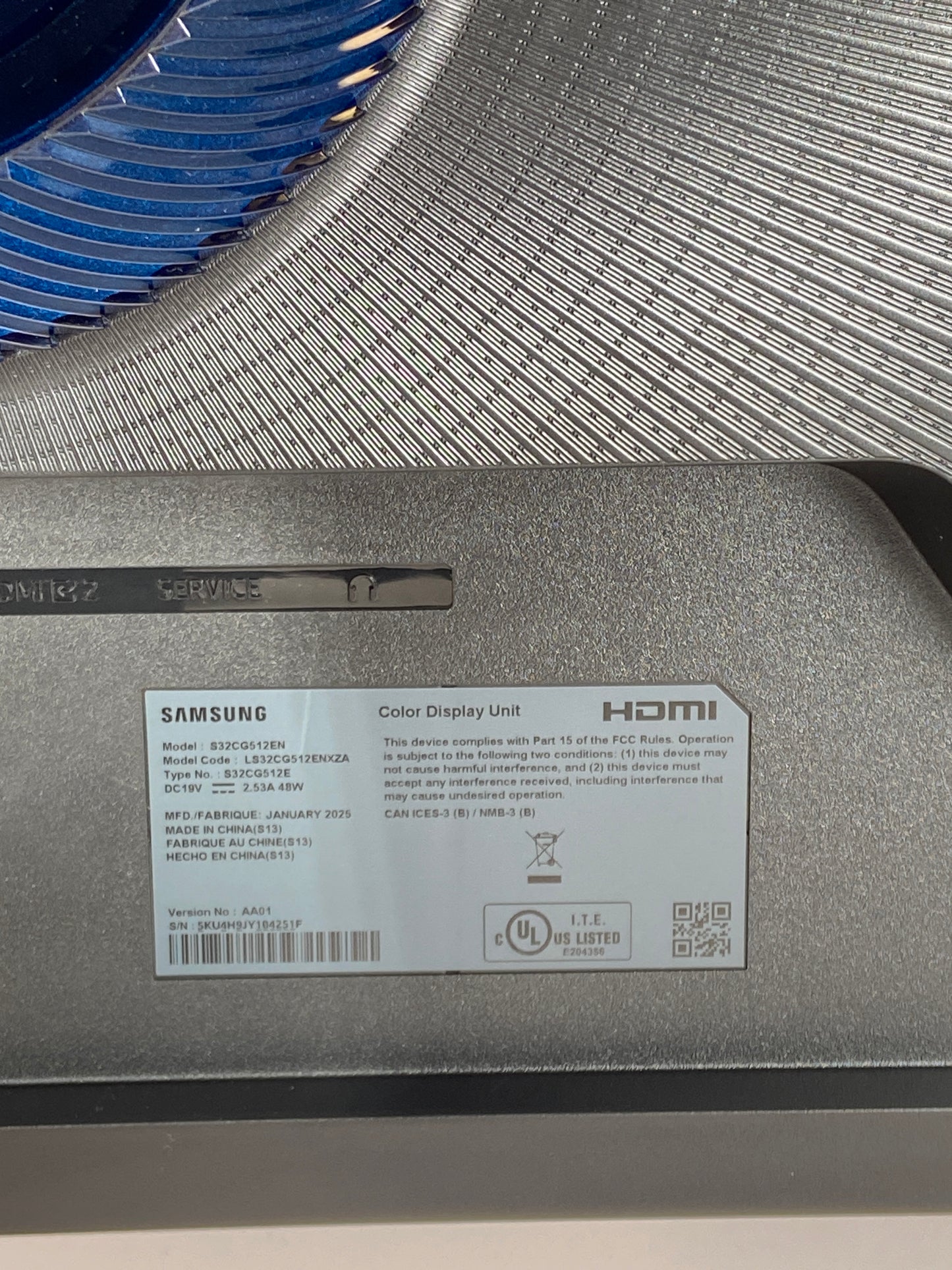 Samsung 32" ODYSSEY G5 QHD VA 165Hz Gaming Monitor S32CG512EN