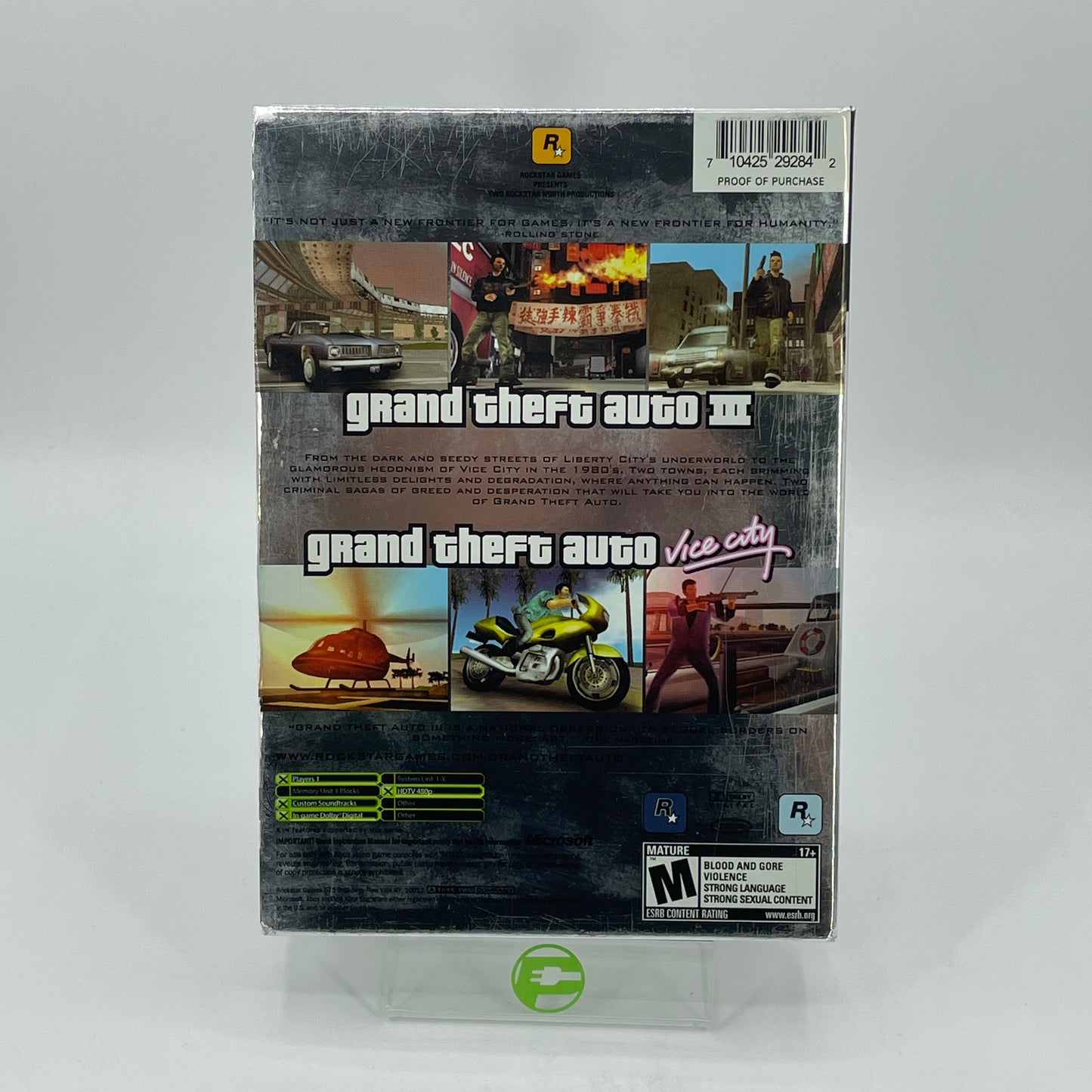 Grand Theft Auto Double Pack (Microsoft Xbox, 2003) CIB