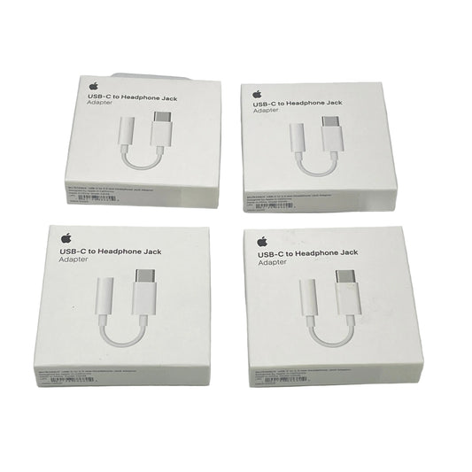 Lot of 4 New Apple USB C Headphone Jack White MU7E2AM/A USB-C Adapter