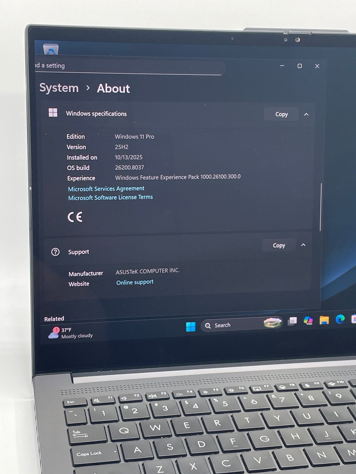 Asus Vivobook Pro15 Q553M 15.6" Core Ultra 7 155H 3.8GHz 16GB 1TB GeForce RTX 3050 Read