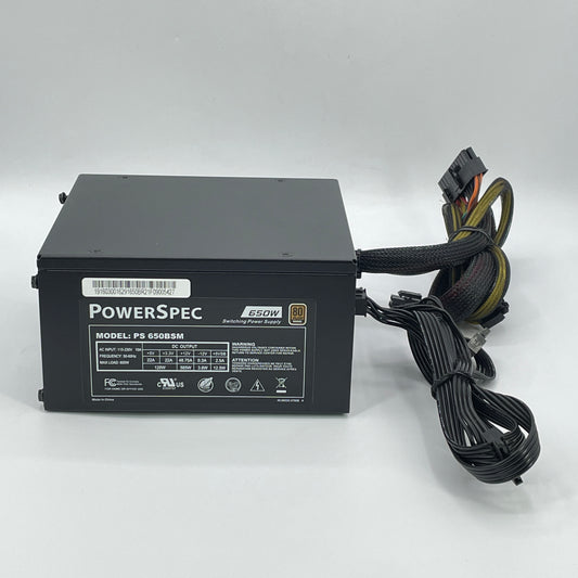 PowerSpec PS 650BSM 650BSM 80 Plus Bronze 650W Semi Modular Switching Power Supply