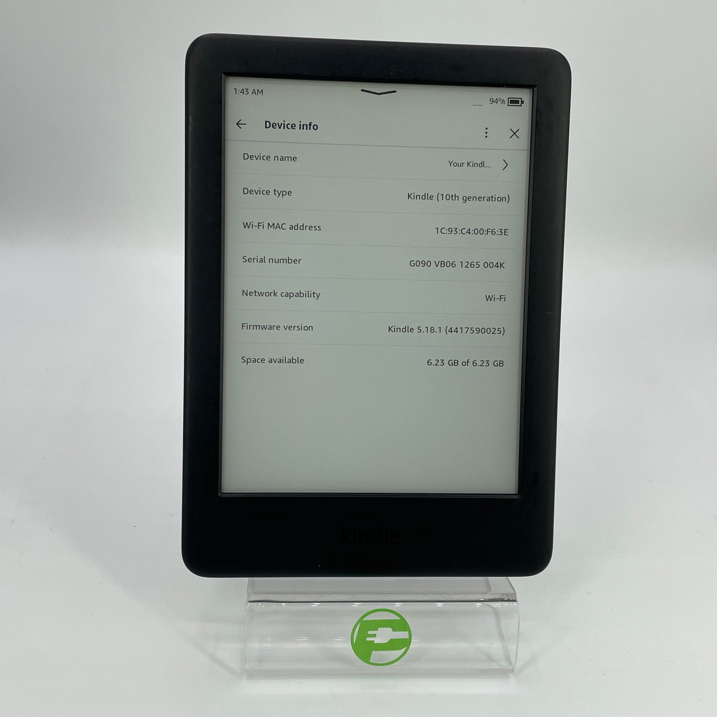 Amazon Kindle 10th Gen 6" E-Reader J9G29R