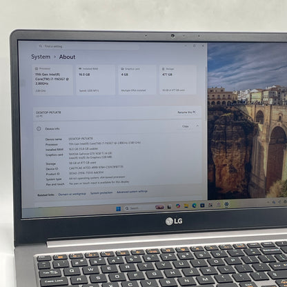 LG UltraPC 15 15U70P 15.6" i7-1165G7 2.8GHz 16GB RAM 512GB SSD GeForce GTX 1650 Ti