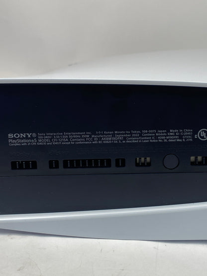 Sony PlayStation 5 Disc Edition PS5 825GB White Console Gaming System CFI-1215A