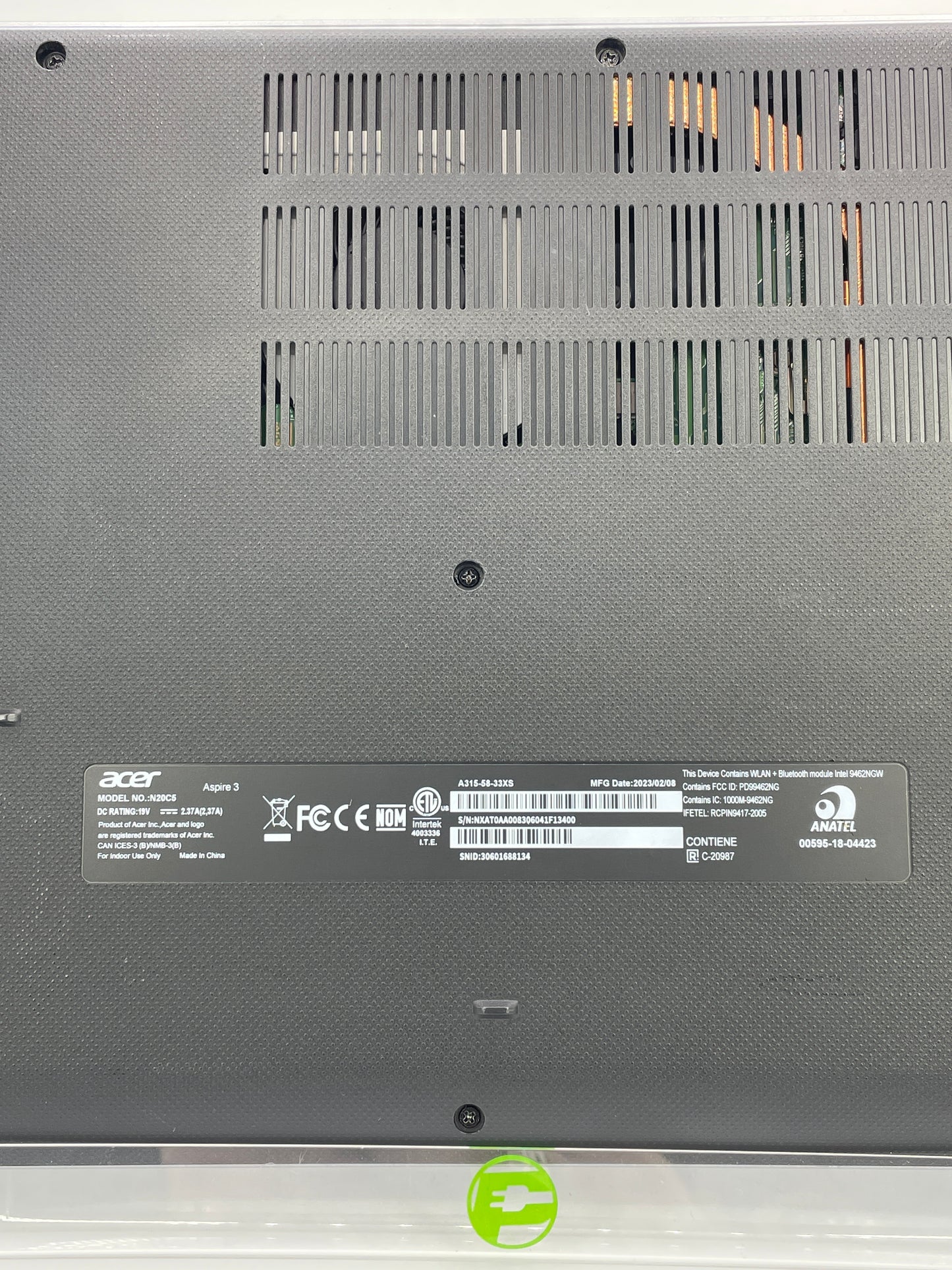 Acer Aspire 3 A315-58 15.6" i3-1115G4 3.0GHz 12GB RAM 240GB SSD