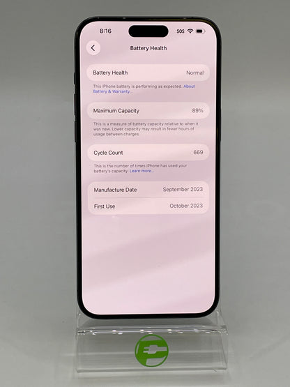 Factory Unlocked Apple iPhone 15 Pro Max 256GB Black Titanium MU663LL/A