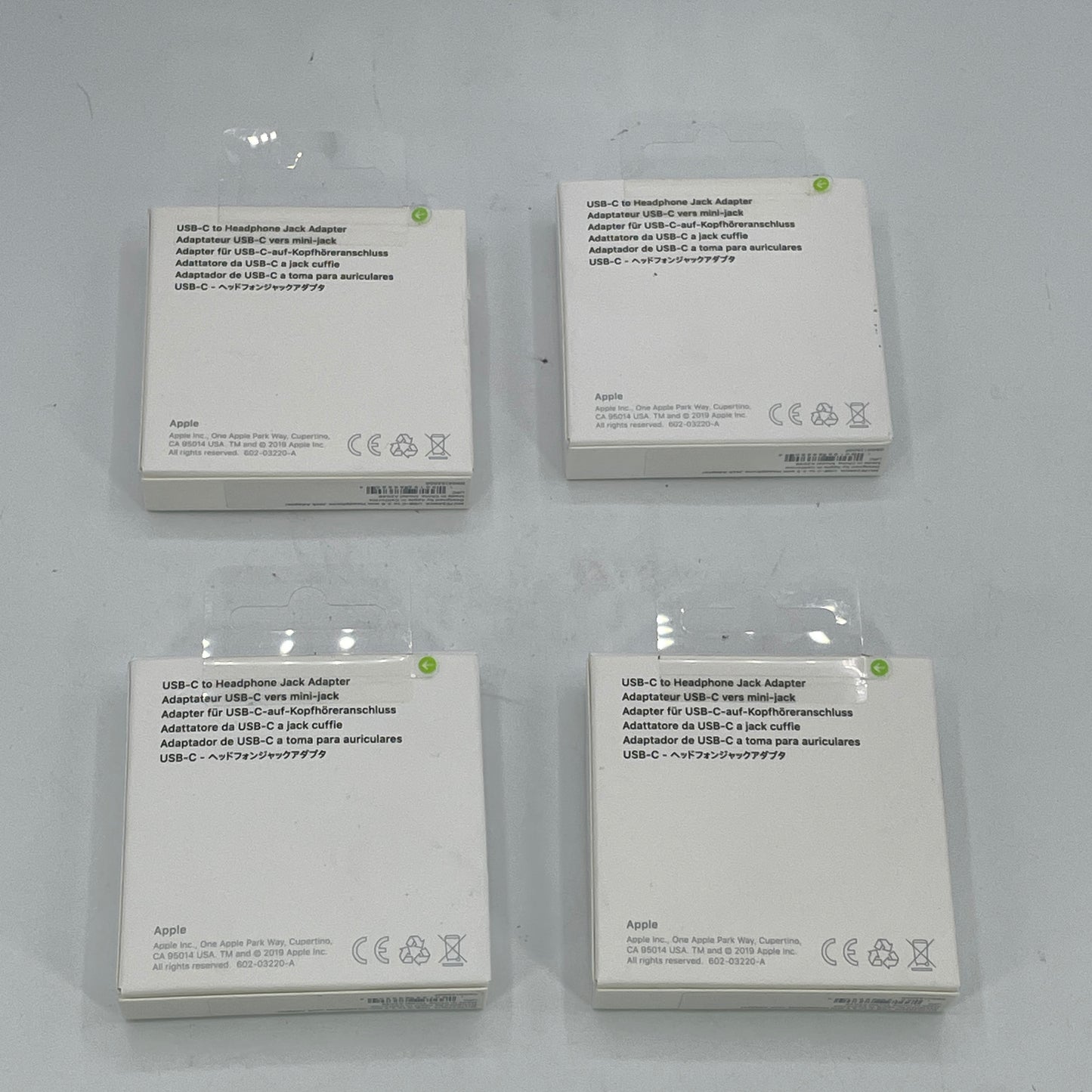 Lot of 4 New Apple USB C Headphone Jack White MU7E2AM/A USB-C Adapter