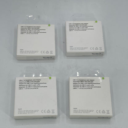 Lot of 4 New Apple USB C Headphone Jack White MU7E2AM/A USB-C Adapter