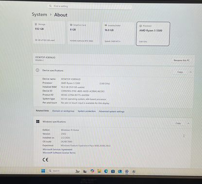 CyberPower C-Series Amd Ryzen 5 5500 3.60GHz 16GB 1TB SSD MSI GeForce RTX 3060