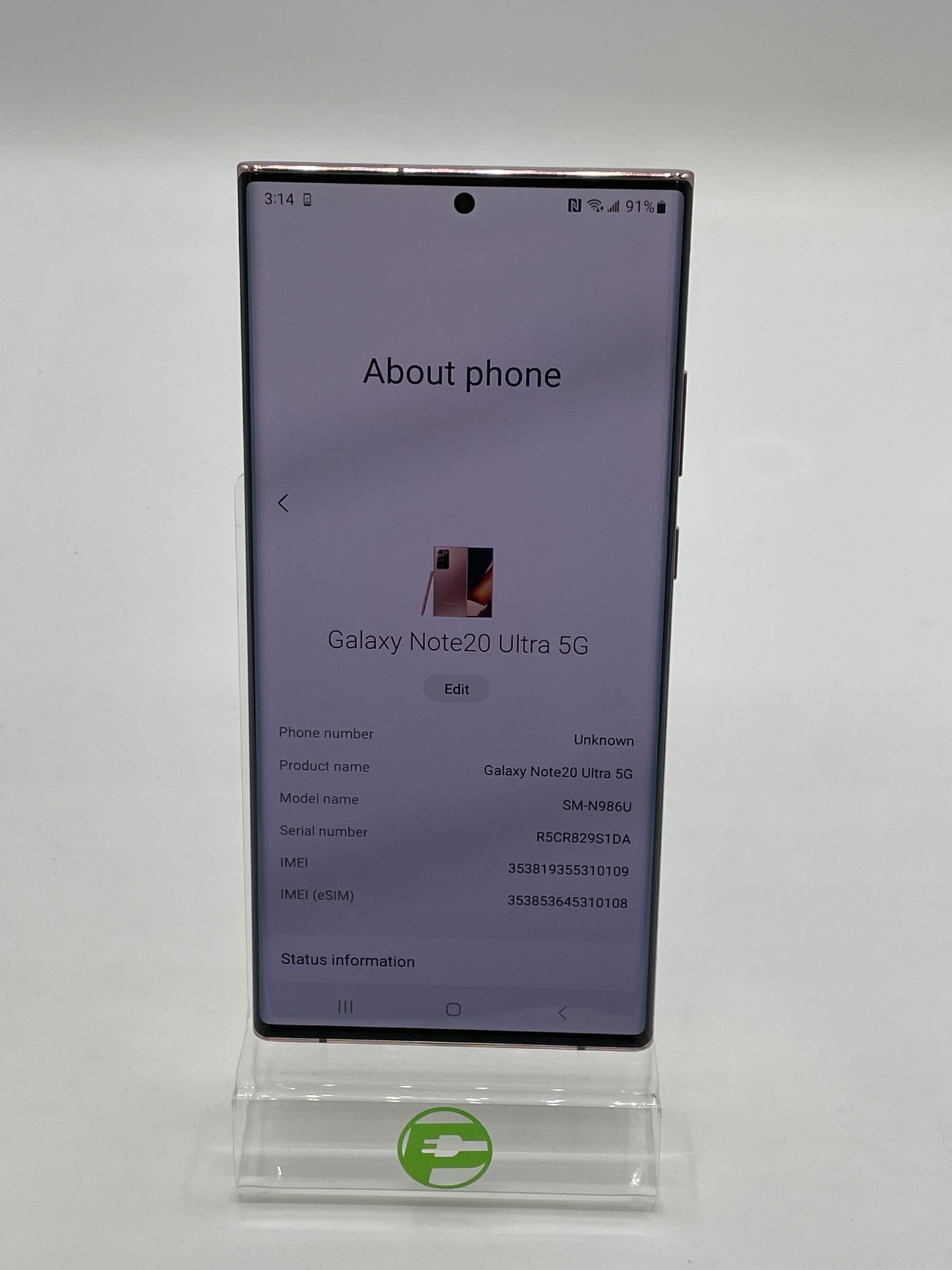 Unlocked Samsung Galaxy Note20 Ultra 5G 128GB Brown SM-N986U