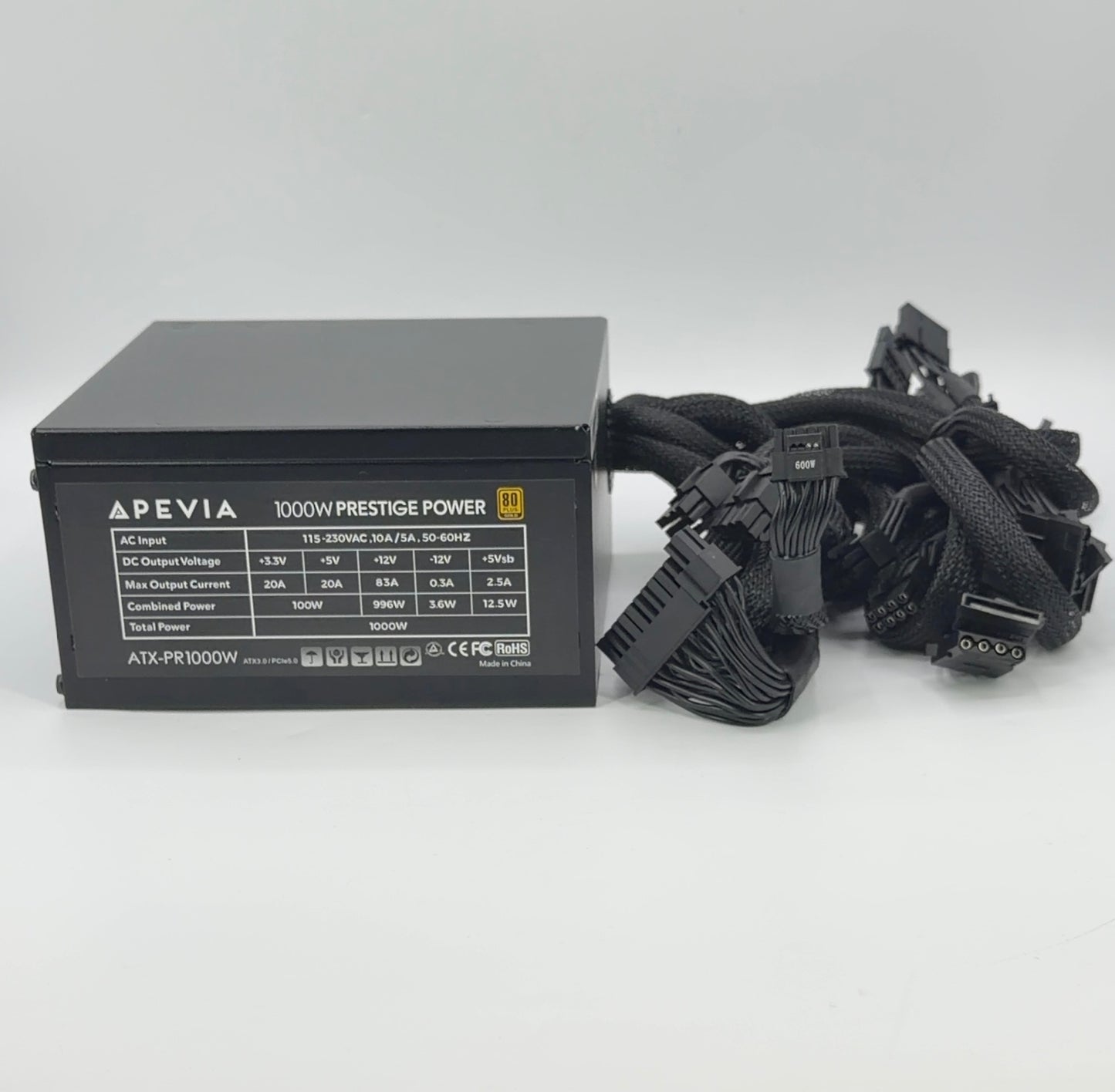 Apevia Prestige ATX-PR1000W 80 Plus Gold 1000W Non Modular Power Supply