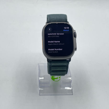 Unlocked Apple Watch Ultra 2 49MM Black Titanium Green/Olive MX4T3LW/A