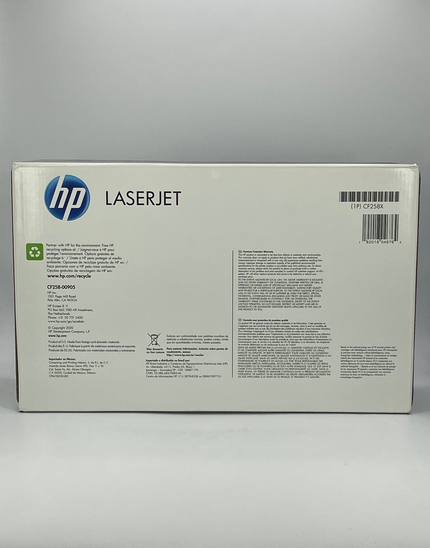 New HP CF258X 58X Black Laser Toner Cartridge
