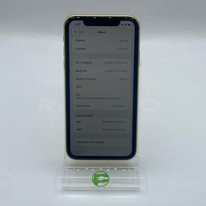 T-Mobile Apple iPhone 11 64GB 26.5 Yellow MWK32LL/A