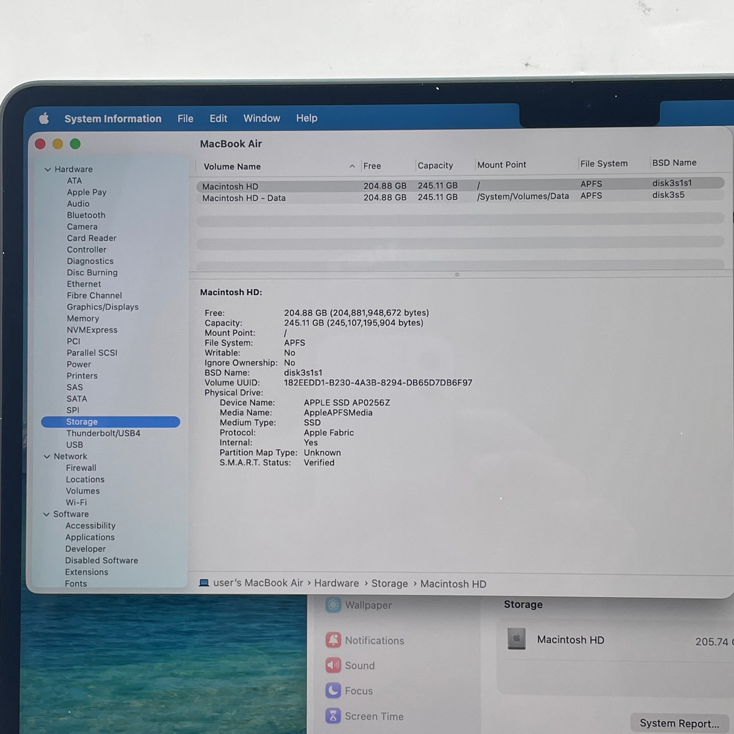 2025 Apple MacBook Air 13" M4 8C GPU 4.5GHz 16GB RAM 256GB SSD A3240