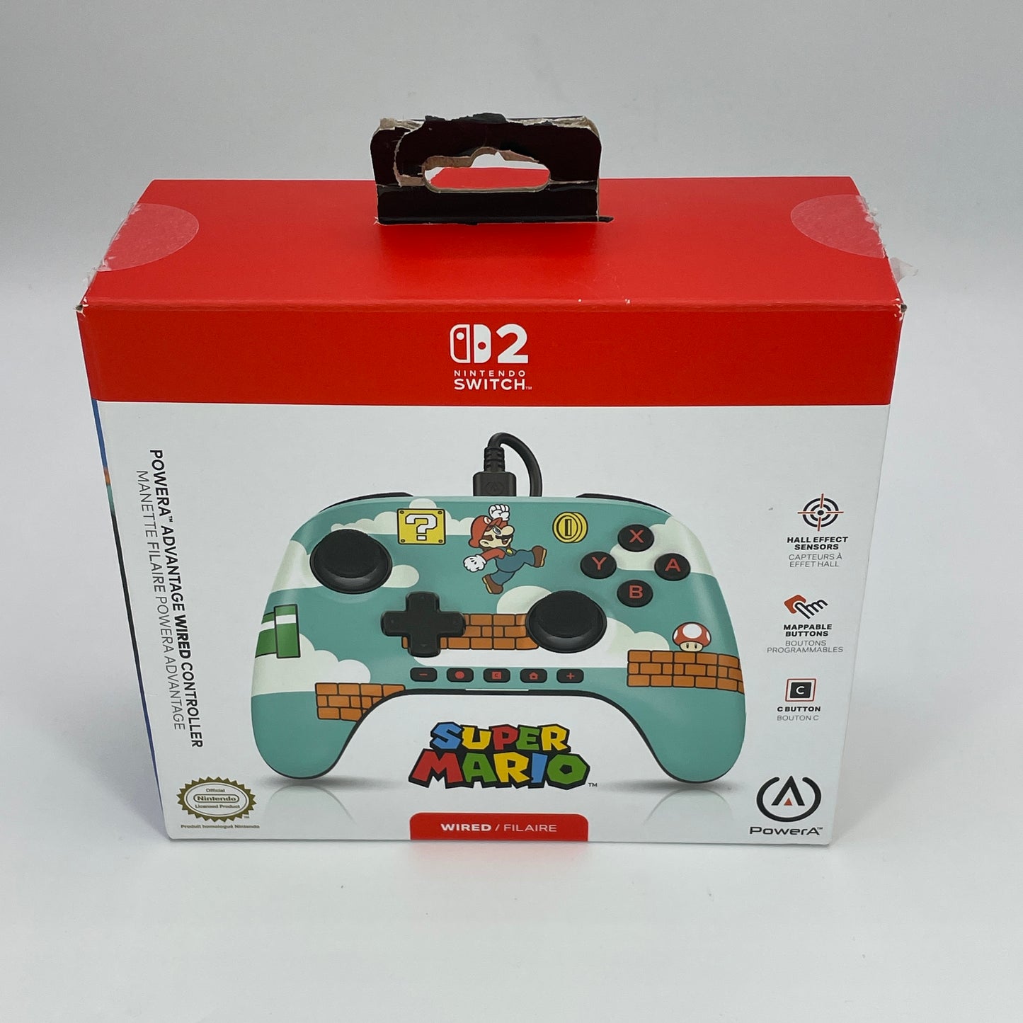 Nintendo Switch 2 Wired Controller Mario Time PowerA 