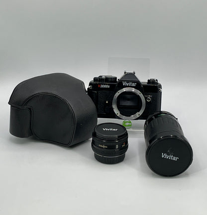 Vivitar V3000S 35MM Film Camera with 28-210mm, 50mm Lens