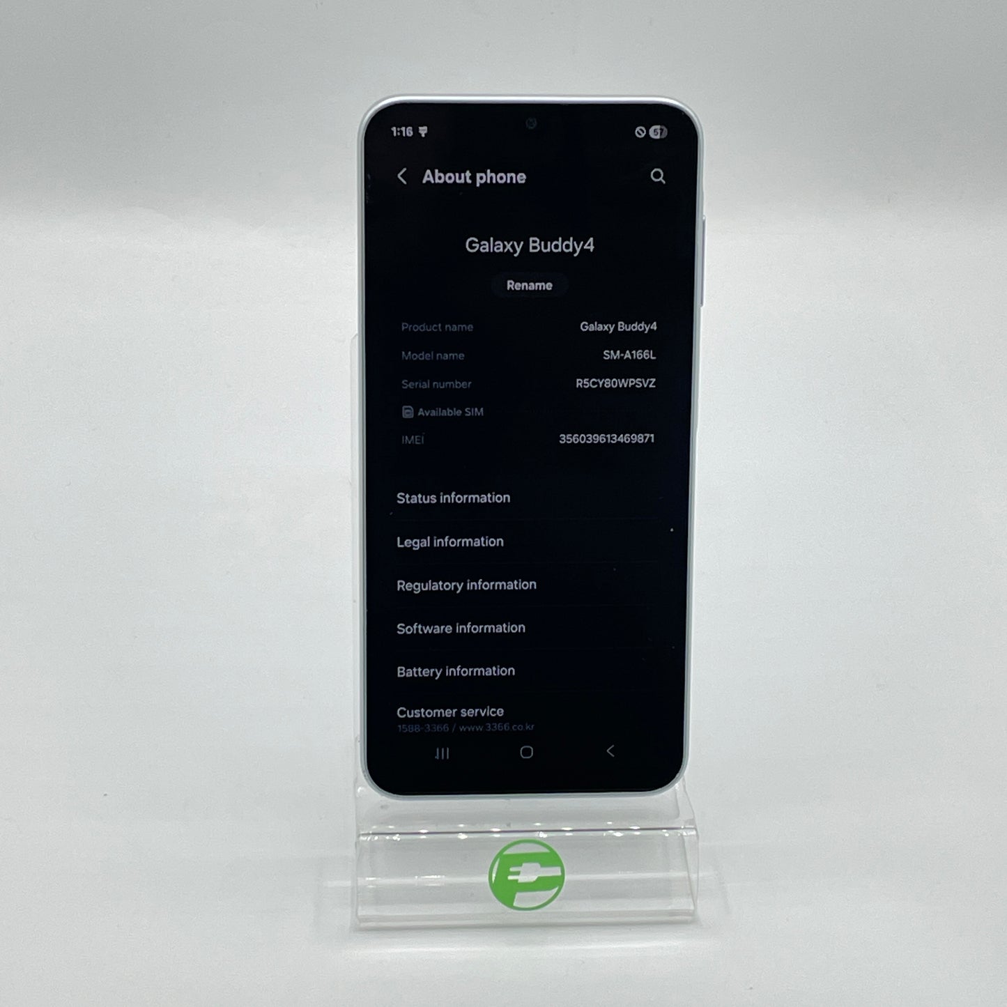 Unlocked Samsung Galaxy Buddy4 6GB RAM 128GB SM-A166L Aura White