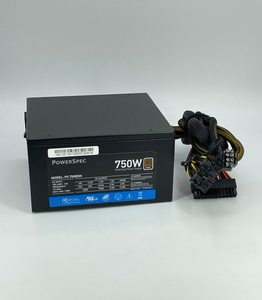 PowerSpec 750 Watt 80 Plus Bronze ATX Semi-Modular Power Supply
