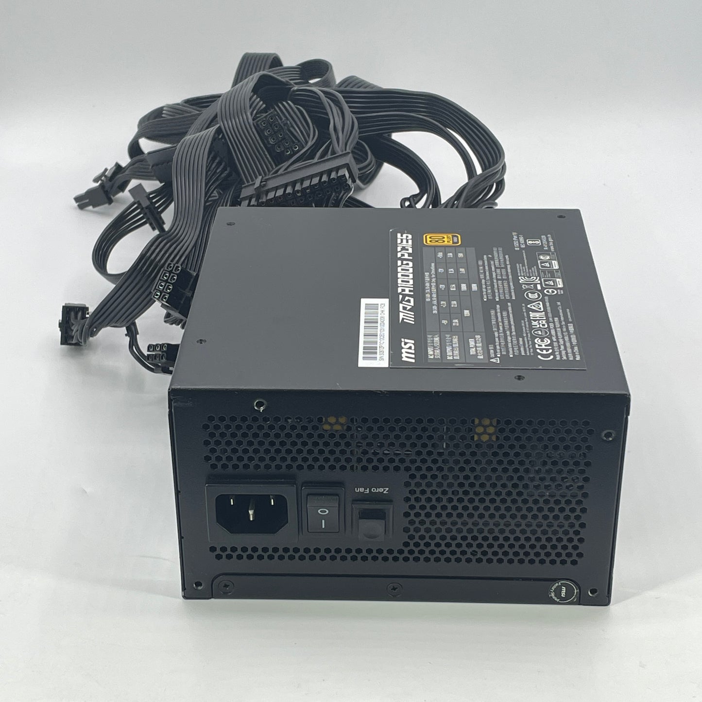 MSi MPG A1000G PCIE5 80 Plus Gold 1000W Fully Modular Switching Power Supply