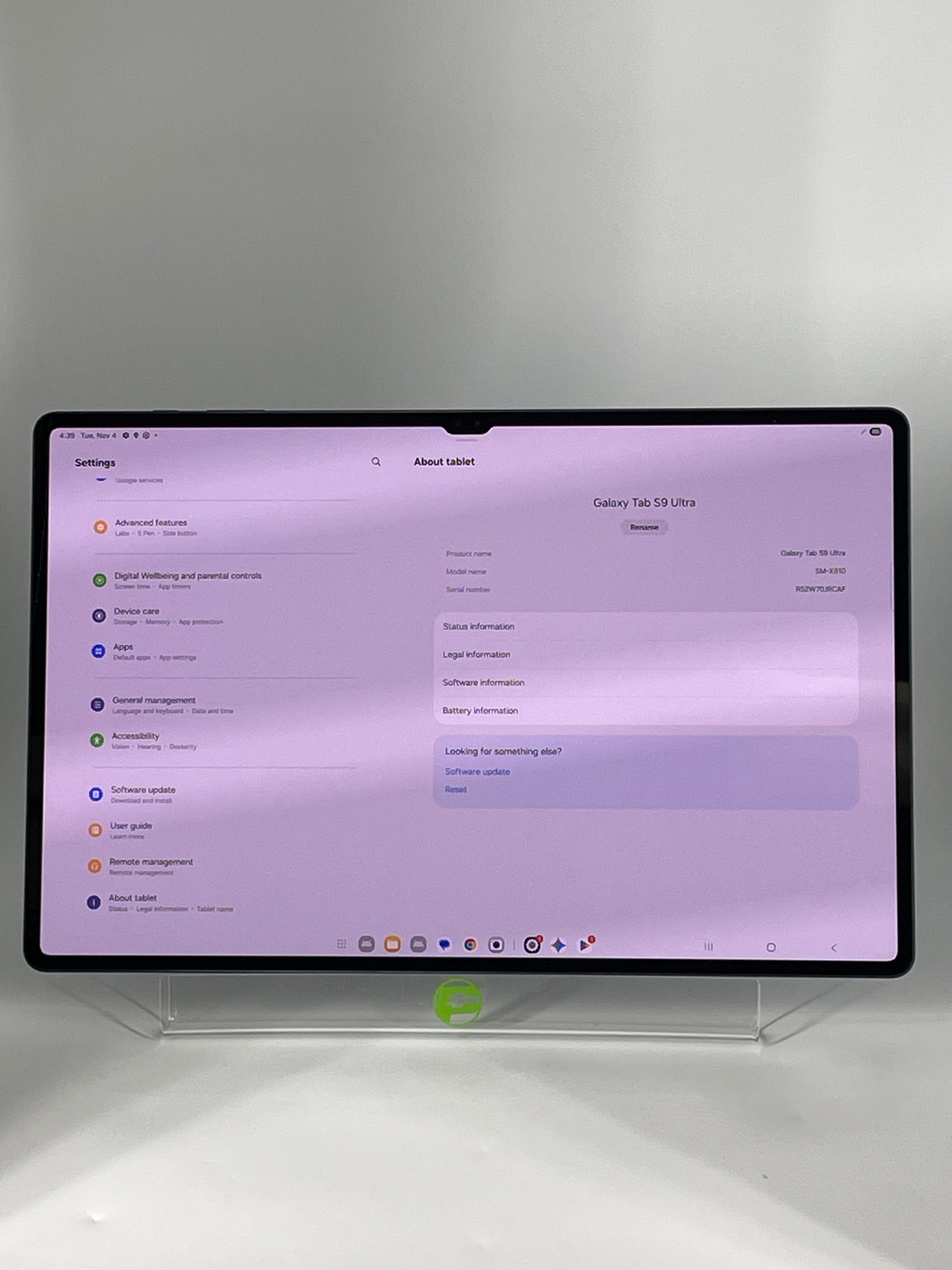 WiFi Only Samsung Galaxy Tab S9 Ultra 14.6" 256GB Gray SM-X910 S Pen