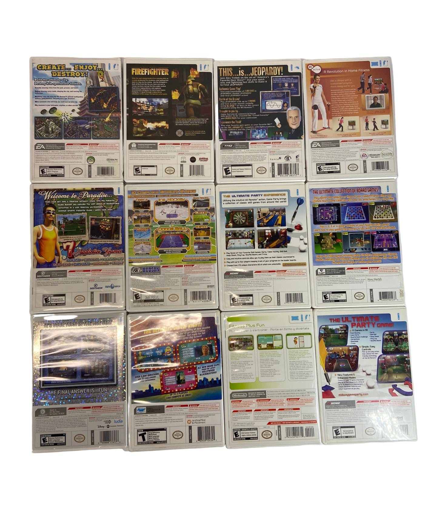 Lot of 12 Nintendo Wii Games