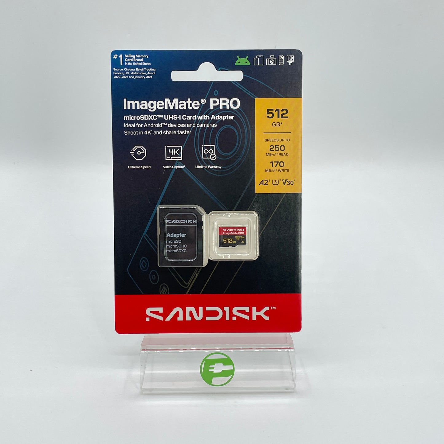 New Sandisk Image Mate Pro microSDXC UHS-I Card with Adapter SDSQXBJ-512G-AWGKA