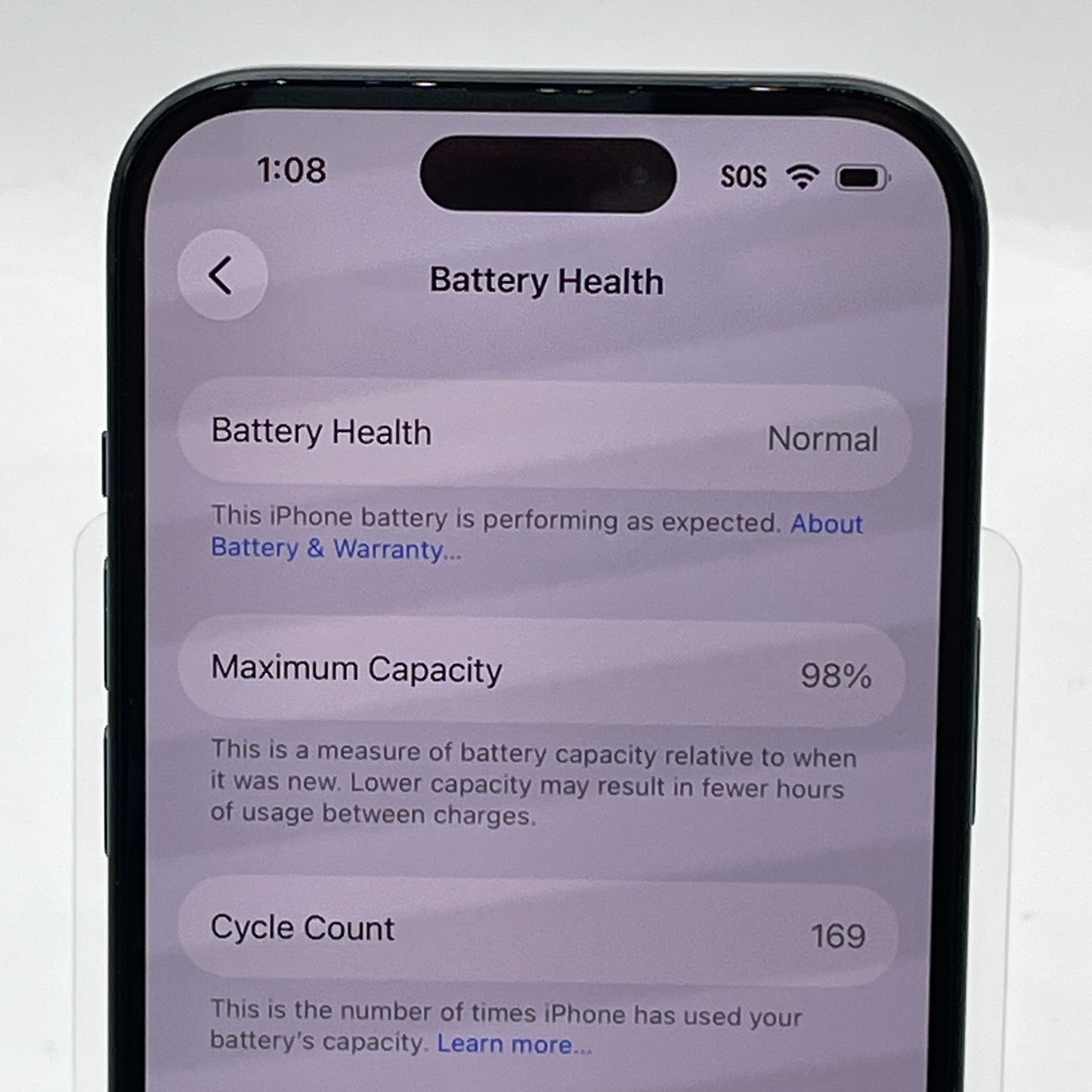 Factory Unlocked Apple iPhone 15 128GB Black MTLV3LL/A