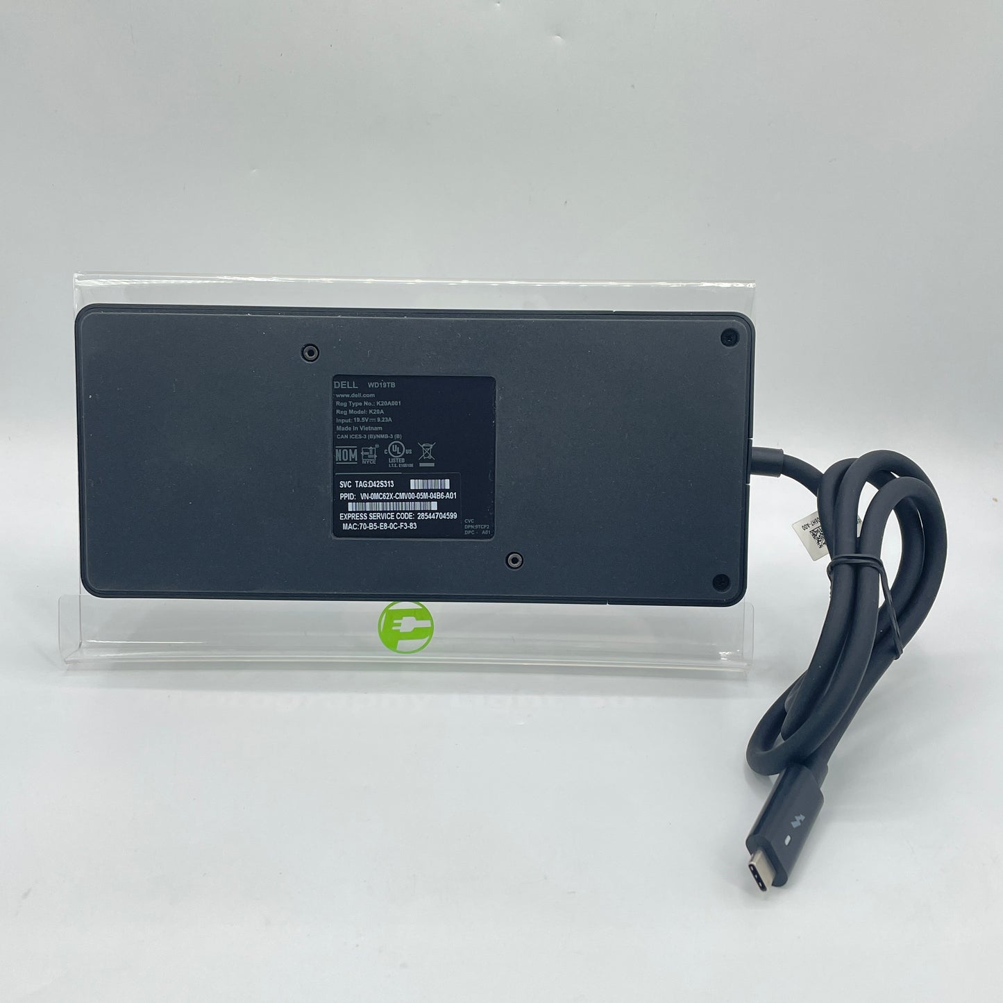 Dell WD19TB USB-C Docking Station K20A