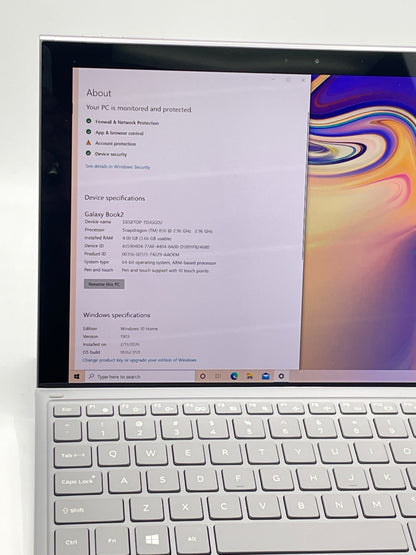 Samsung Galaxy Book2 SM-W737V 12" Snapdragon 850 2.96GHz 4GB RAM 128GB Wifi+4G Verizon