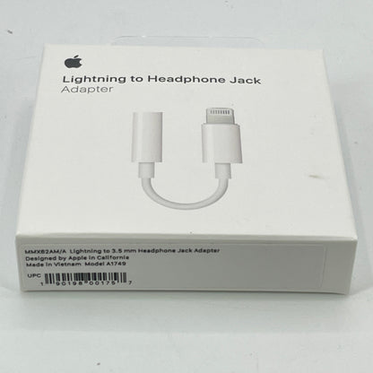 New Apple Lightning to 3.5mm Headphone Jack Adapter White MMX62AM/A Adapter