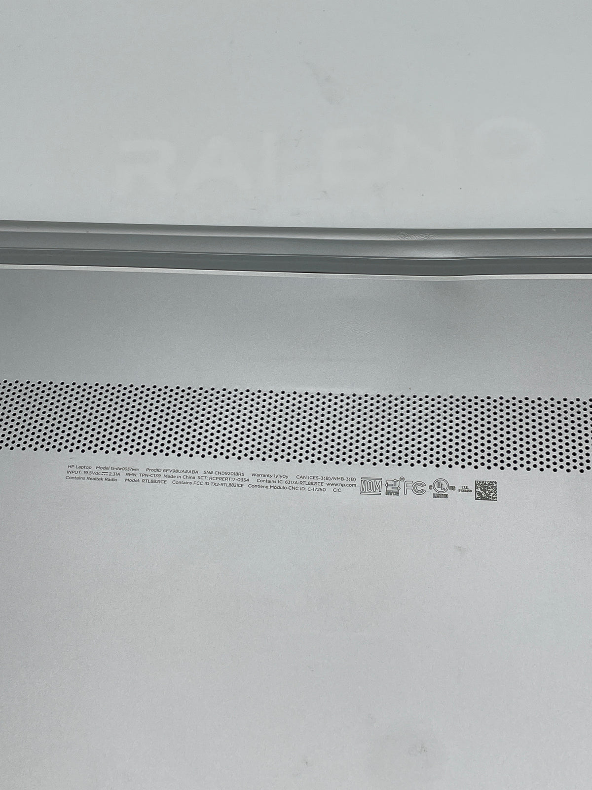 HP Pavilion 15-DW0037WM 15.6" i3-8145U 2.1GHz 8GB RAM 1TB SSD