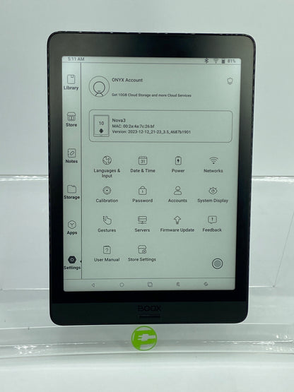 ONYX BOOX Nova3 32GB Black