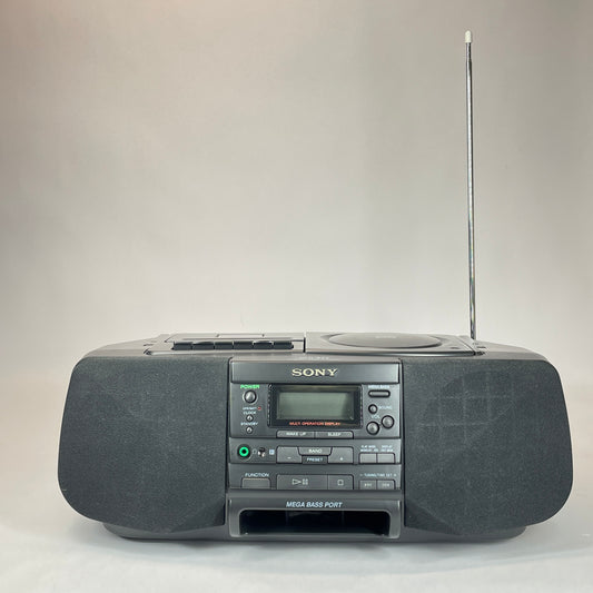 Sony Mega Bass Port CD Radio Cassette-Corder CFD-S33
