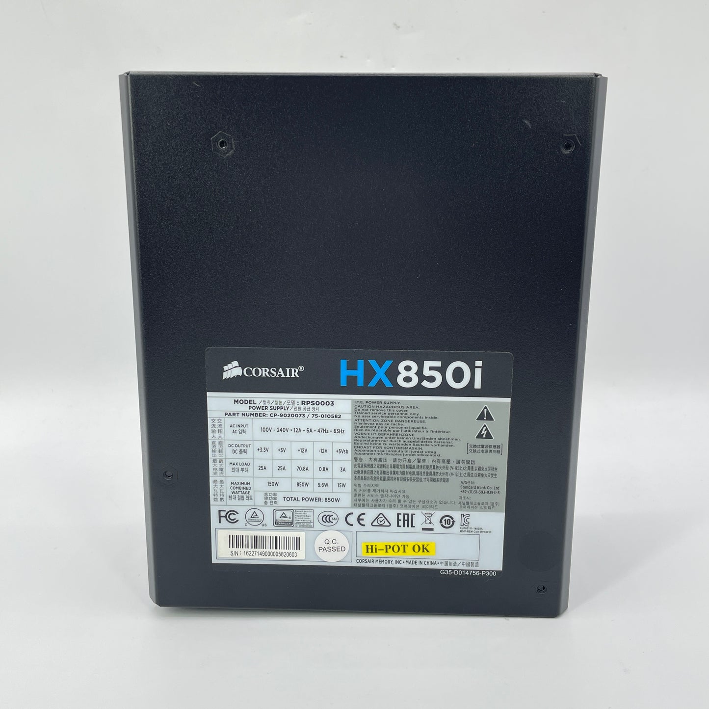 Corsair HX850i RPS0003 80 Plus Platinum 850W Fully Modular Power Supply