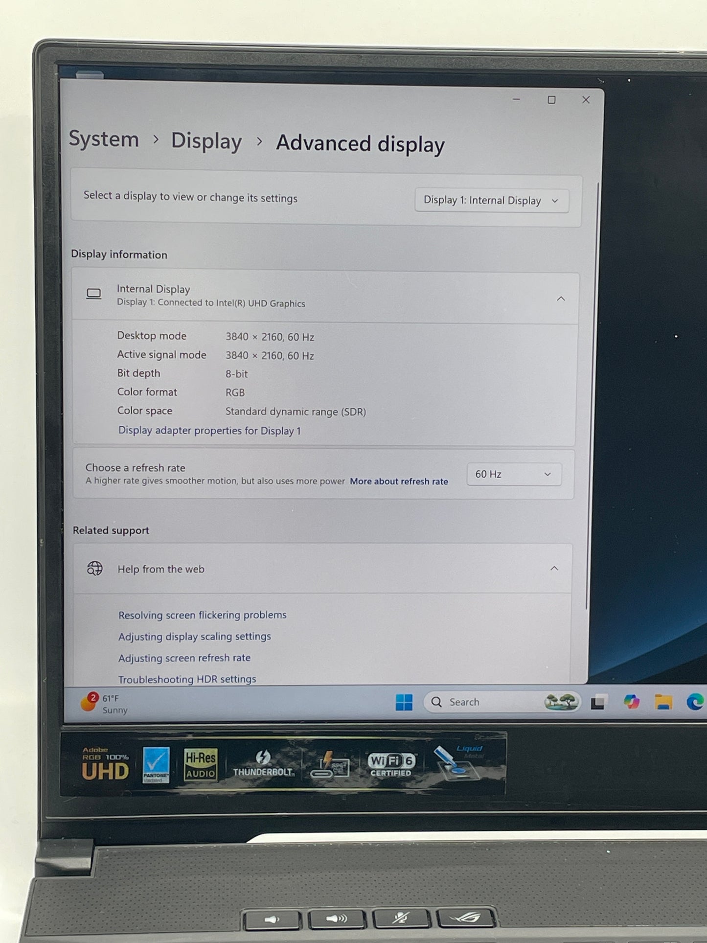 Asus ROG Zephyrus M15 GU502L 15.6"i7-10750H 2.6GHz 16GB 1TB SSD GeForce RTX 2060