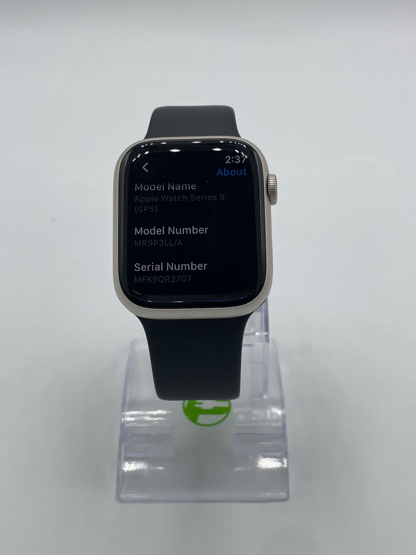 GPS Only Apple Watch Series 9 45MM Starlight Midnight Sport Band MR9P3L/A