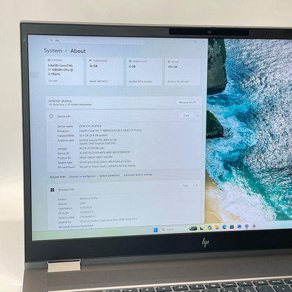 HP ZBook Fury 17 G7 i7-10850H 2.7GHz 32GB RAM 256/500GB Quadro RTX 3000