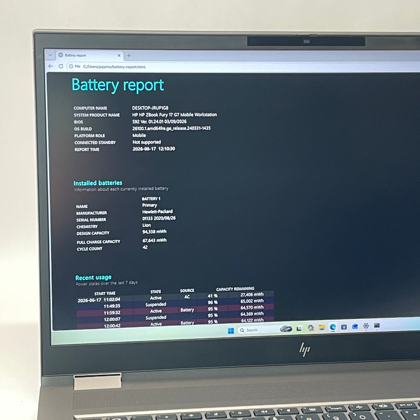 HP ZBook Fury 17 G7 i7-10850H 2.7GHz 32GB RAM 256/500GB Quadro RTX 3000