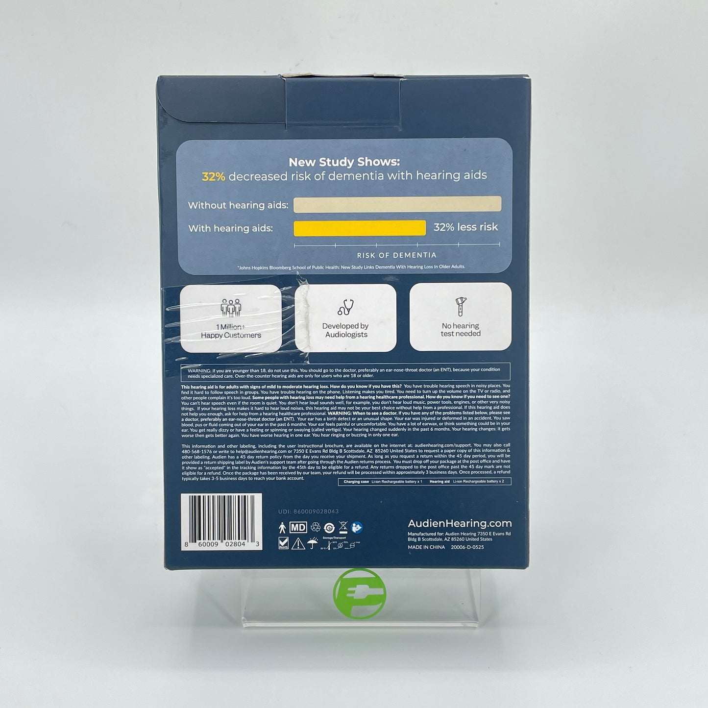 New Audien Hearing Atom Pro 2 Rechargeable OTC Hearing Aids