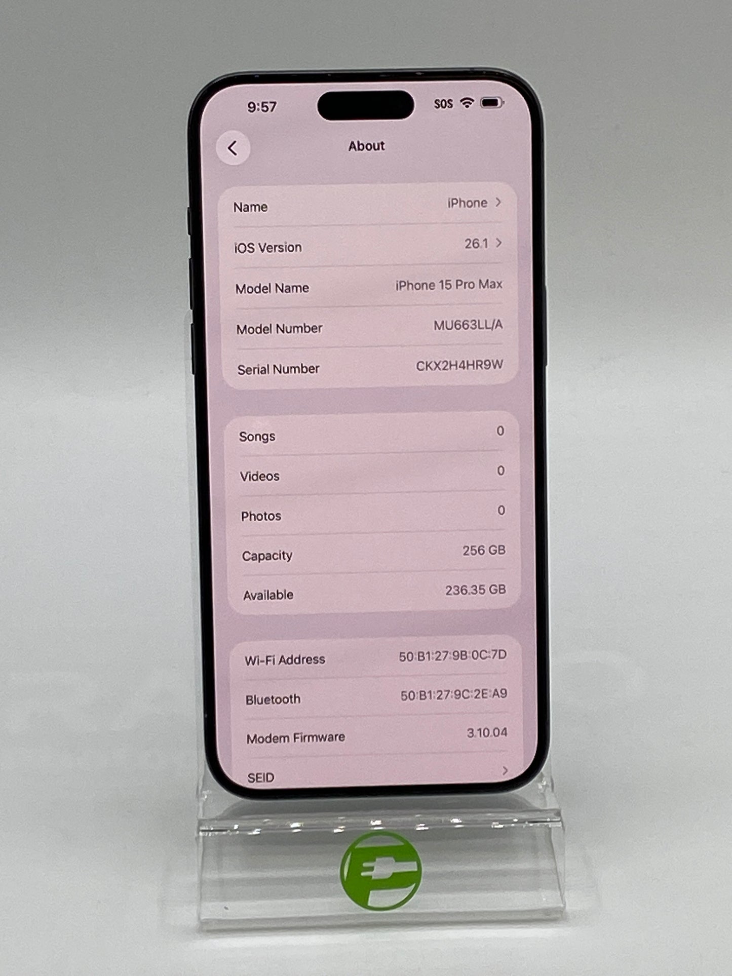 Unlocked Apple iPhone 15 Pro Max 256GB Black MU663LL/A