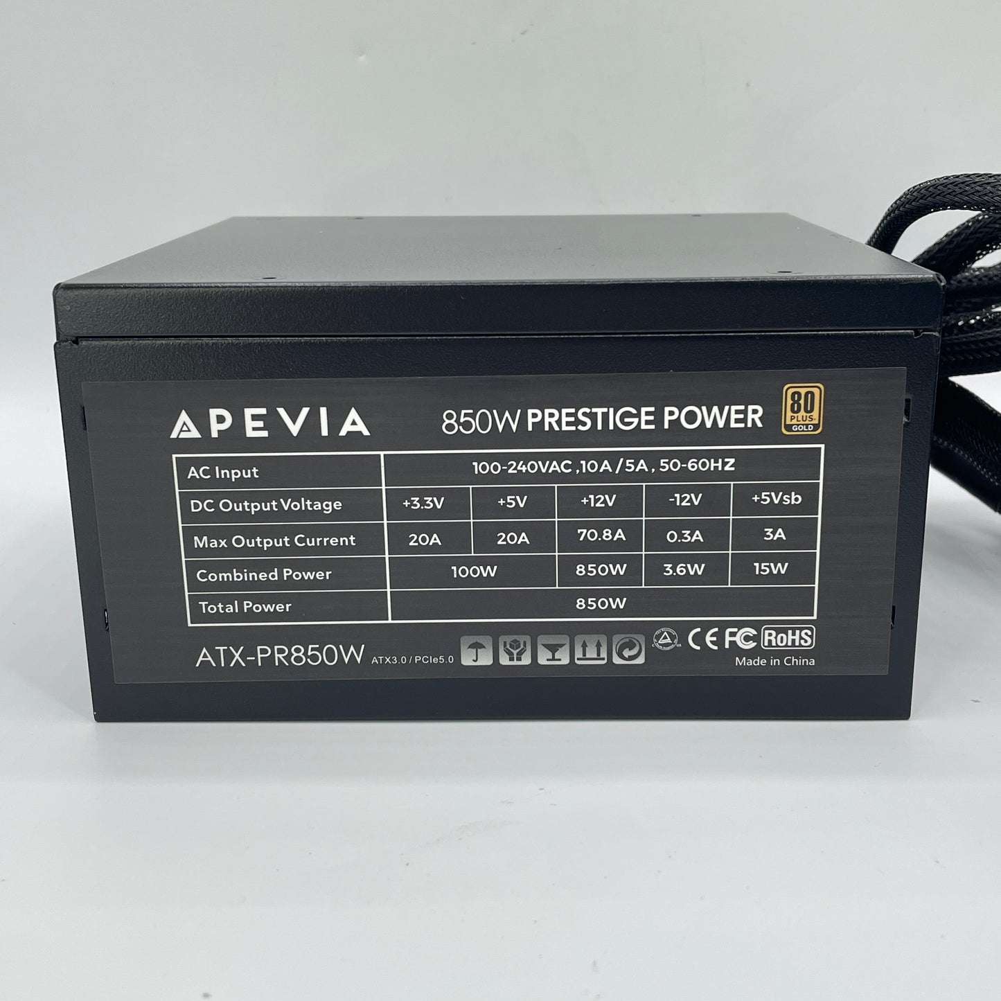 Apevia 850W Prestige Power ATX-PR850W 80 Plus Gold 850W Non Modular Power Supply
