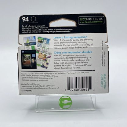 New HP 94 C8765WN Black Ink Cartridge